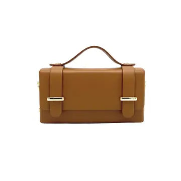 Leather Mini Clutch Bag W/ Chain-Italy