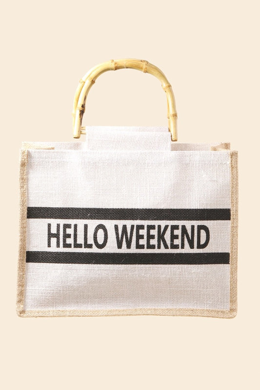 Bamboo Hello Weekend Tote Bag