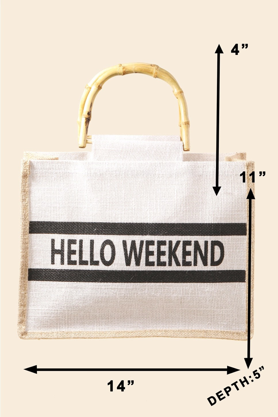 Bamboo Hello Weekend Tote Bag