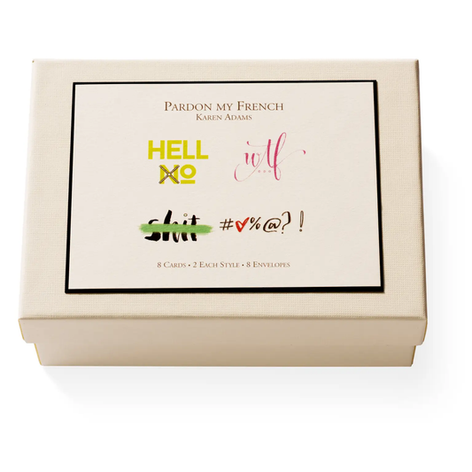 Pardon My French Note Card Box