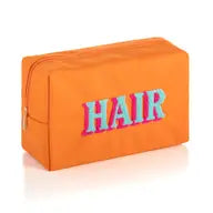 Joy "Hair" Zip Pouch, Orange