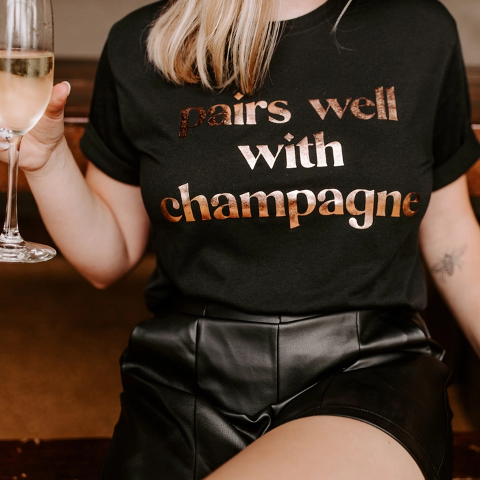 Pairs Well With Champagne Tee Shirt